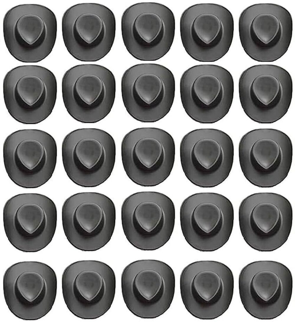 5589 Pink & Black Plastic Mini Cowboy Hat